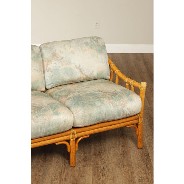 Wood McGuire Organic Modern Rattan Three Cushion Sofa For Sale - Image 7 of 18