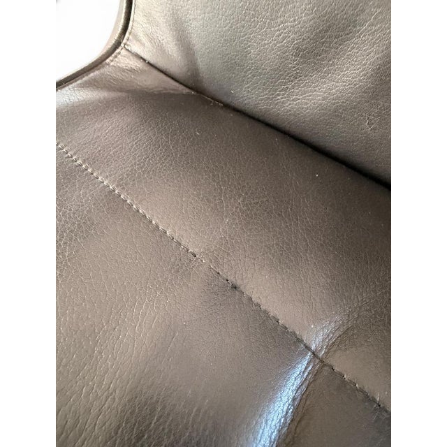 Metal Vintage Sapper Office Chairs in Black Leather on Glides by Richard Sapper for Knoll, 1979, Set of 2 For Sale - Image 7 of 14