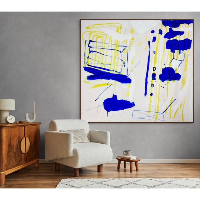 Abstract Contemporary Abstract Acrylic on Canvas "Un Pas De Côté" by Macha Poynder For Sale - Image 3 of 6