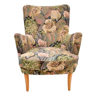 Vintage Swedish Armchair attributed to Carl Malmsten, 1960s For Sale