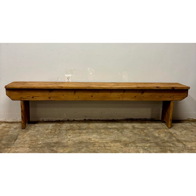 19th Century Antique English Pine Benches - A Pair For Sale - Image 5 of 8