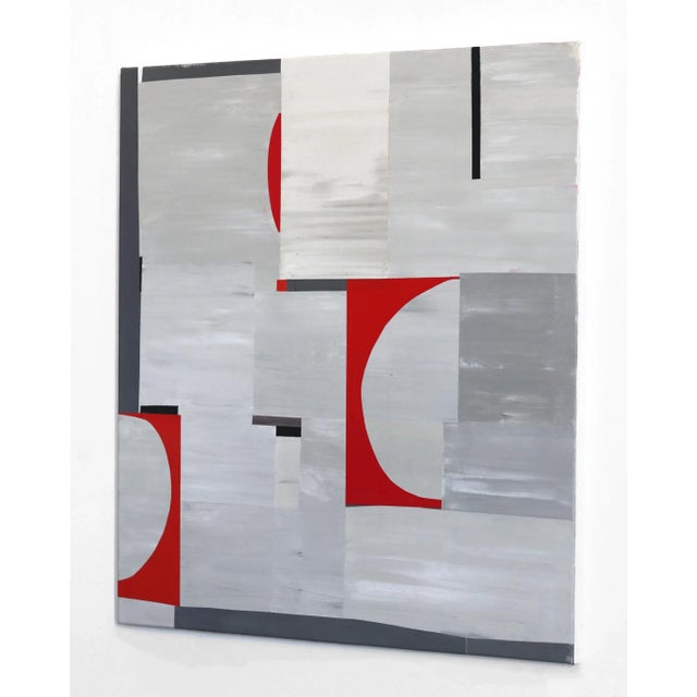 Abstract "Red Eclipse" Original Artwork by Heny Steinberg For Sale In Los Angeles - Image 6 of 9