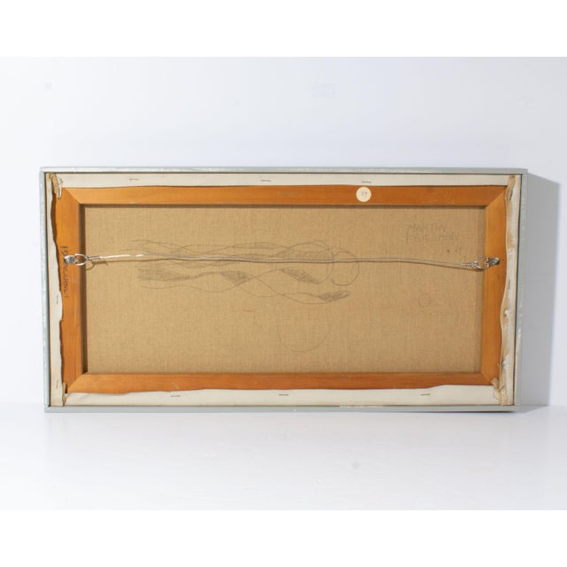 Mid-Century Modern 1964 Abstract Oil on Canvas Landscape Painting by Martin Friedman For Sale - Image 3 of 6