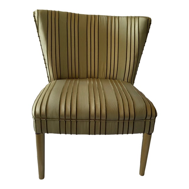 Side Chair Upholstered in Silk For Sale