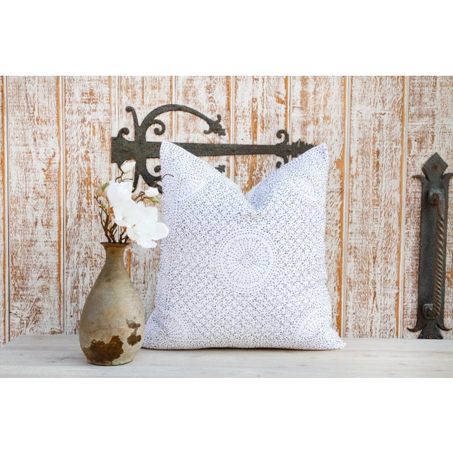 Textile Midnight Filanan Kantha Euro Pillow II For Sale - Image 7 of 8