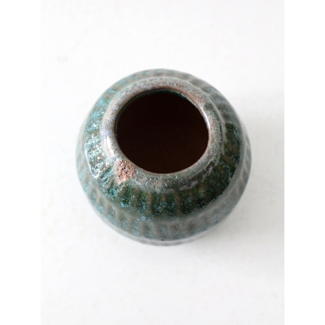 Green Vintage Studio Pottery Vase For Sale - Image 8 of 9