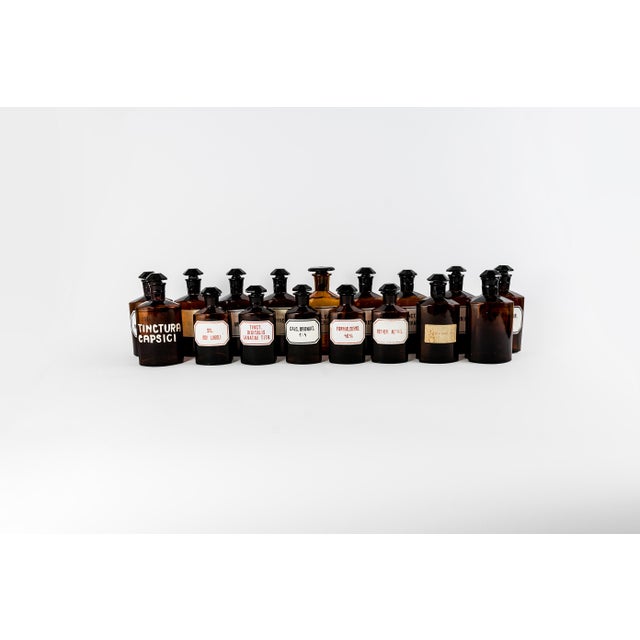 Vintage Amber Pharmacy Bottles, 1960, Set of 67 For Sale - Image 6 of 13