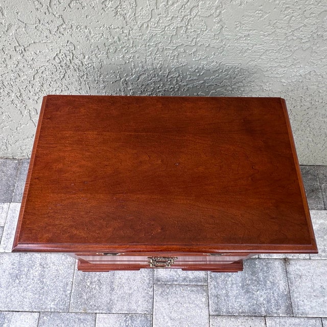 Stanley Furniture Vintage Stanley Furniture “Open Home” Mahogany Chippendale Style Nightstand For Sale - Image 4 of 12