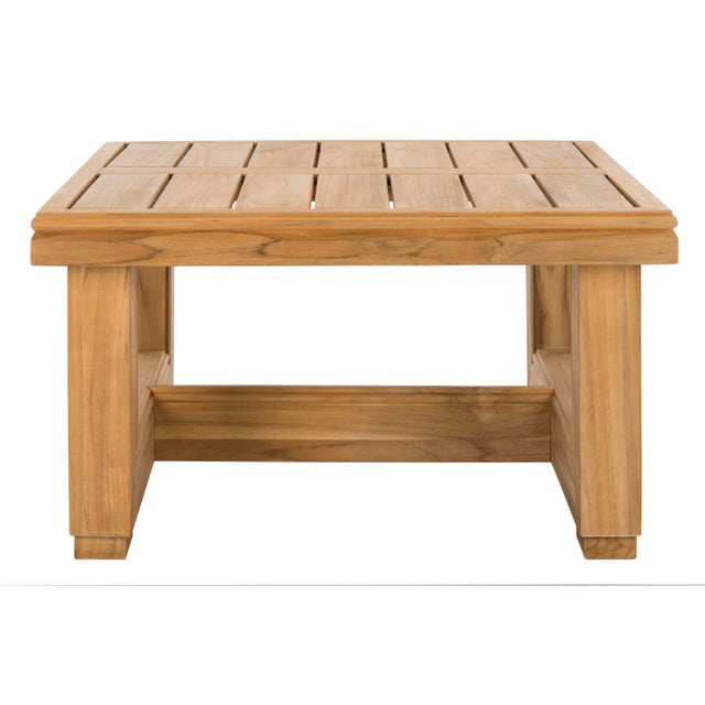 End Table in Teak & Beige For Sale - Image 9 of 9