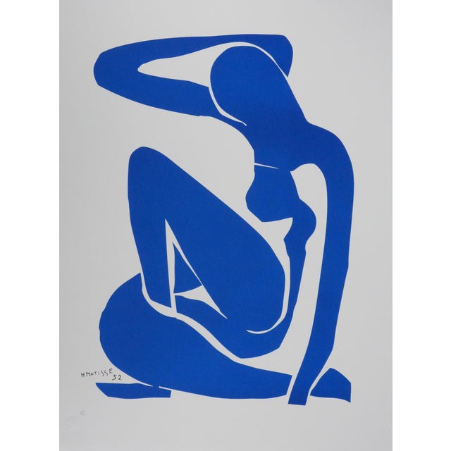 Henri matisse (1869-1954) (after) blue nude i lithograph in blue signed in the plate justified hc on arches wove paper, 65...