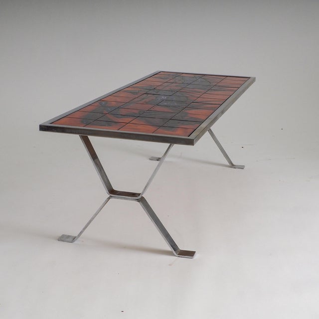 Mid-Century Modern Tiled Coffee Table from Bayer, 1960s For Sale - Image 9 of 14