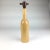 Chocolate Vintage Wood Peppermill Etched Wine Bottle Shape For Sale - Image 8 of 12