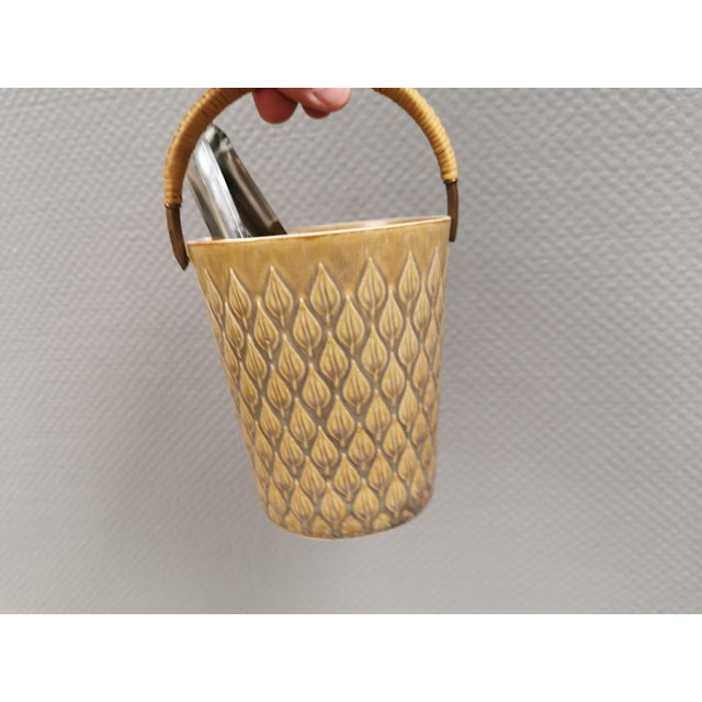 Ceramic Stoneware Ice Bucket with Tongs by Jens H. Quistgaard, 1957, Set of 2 For Sale - Image 10 of 13