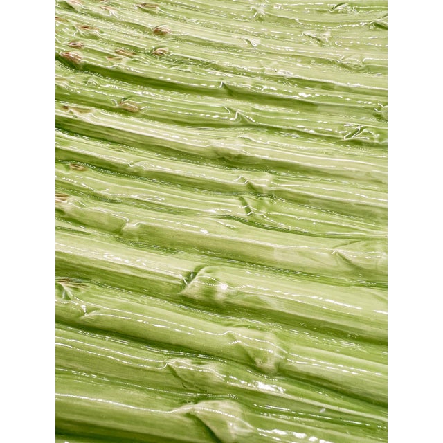 Vintage Asparagus Ceramic Serving Platter / Tray – Majolica Style / Country French For Sale - Image 15 of 15
