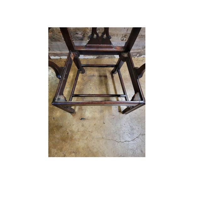 Chocolate A Late 18th Century Chippendale Armchair For Sale - Image 8 of 8