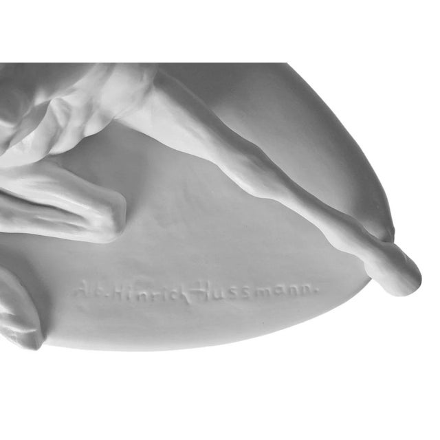 Ceramic Horse Sculpture Furstenberg Porcelain White Parian Figure Signed Hussmann For Sale - Image 7 of 8