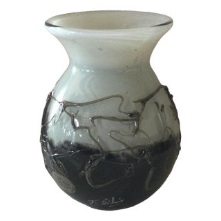 Glass Paste Vase by Florea Silviu For Sale