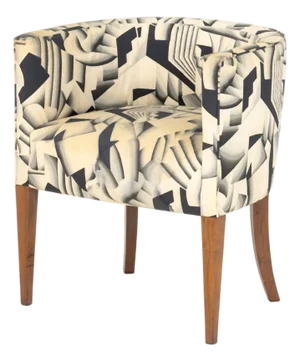 Modern Silk Upholstered Club Chair