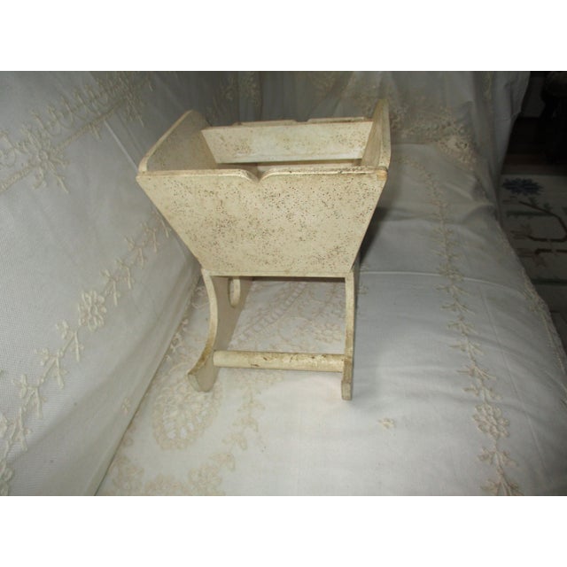 Traditional Rare Vintage 1930s Christmas Huge Store Display White Mica Sparkle Sleigh For Sale - Image 3 of 7