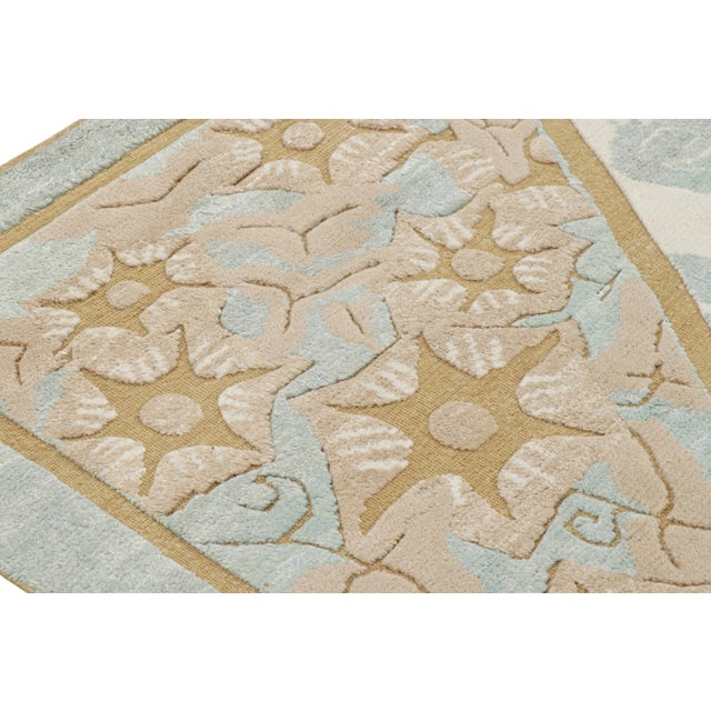Art Deco Rug & Kilim’s French Art Deco Style Rug in White With Colorful Geometric Patterns For Sale - Image 3 of 7