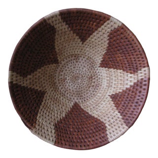 1980's Vintage Botswana African Basket For Sale