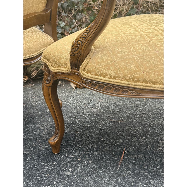Late 20th Century Louis XV Fauteuil Carved Armchairs - A Pair For Sale - Image 10 of 11