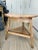 Rustic Round sycamore table with shelf (3 legs), all original, unaltered condition, rare wood, the rarest wood