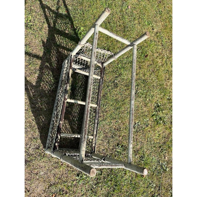 Antique Wicker Plant Stand For Sale - Image 9 of 12