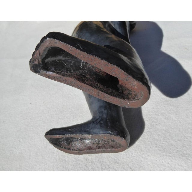 Ceramic Boy Sculpture attributed to Elie Van Damme for Perignem, 1960s For Sale - Image 13 of 15