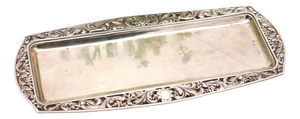 Silver Tray with Reliefs and Cutouts