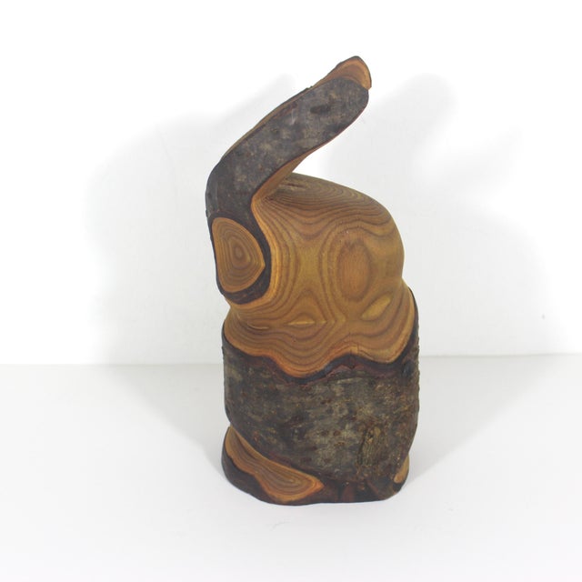Vintage Hand Carved Wood Owl For Sale - Image 6 of 10