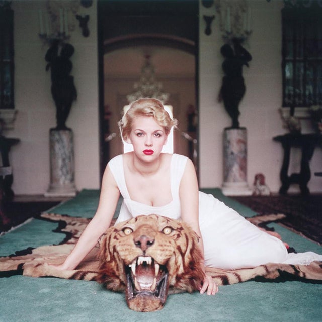 Slim Aarons, Beauty and the Beast, Estate Stamped Photographic Print For Sale - Image 3 of 3