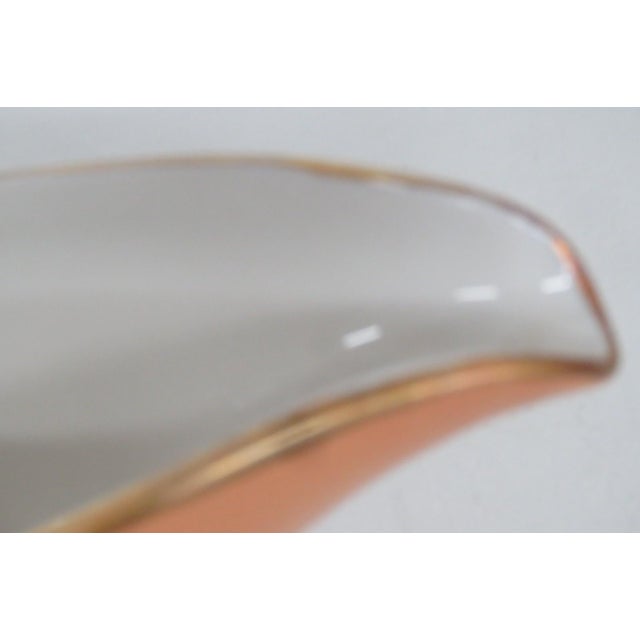 1960s Shenango China Anchor Hocking Orange Color Ceramic Gravy Boat For Sale - Image 12 of 16