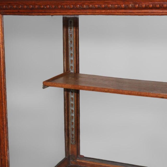 Brown Antique Oak & Glass Country Store Floor Display Cabinet C1910 For Sale - Image 8 of 17