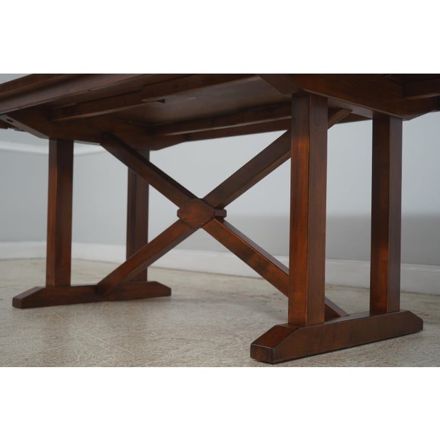 Nichols & Stone by Stickley Trestle Dining Room Table For Sale In Philadelphia - Image 6 of 18