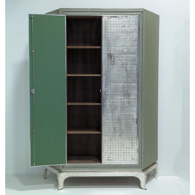 Vintage Silver Textured Wardrobe For Sale - Image 18 of 18