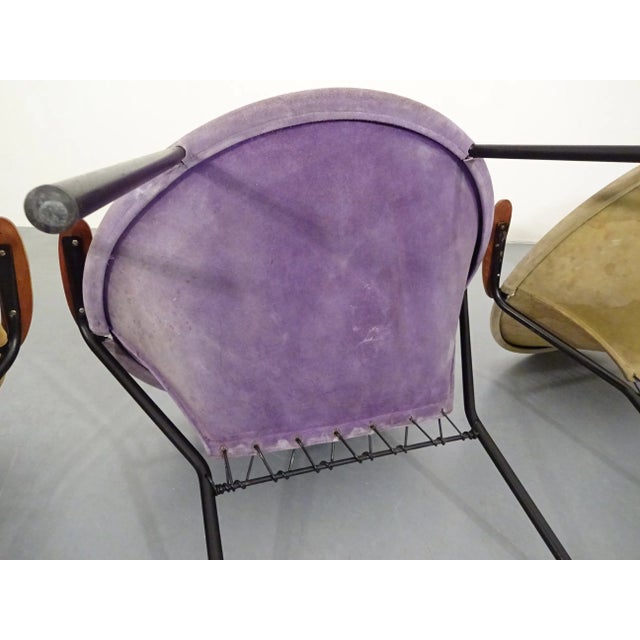 Danish Sueded Balloon Chairs by Hans Olsen for LEA Furniture, 1950s, Set of 4 For Sale - Image 14 of 18