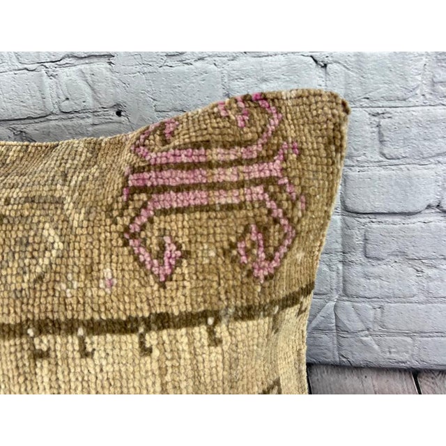 Turkish 20 x 20 Rug Pillow Anatolian Radiant Turkish Pillow Cushion Cover For Sale - Image 3 of 4