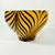 Amber Mid-Century Hollywood Regency Boho Chic Polish Hand Blown Glass Tiger Striped Encased Bowl, Murano Style For Sale - Image 8 of 12