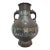 Monumental Chinese Bronze Champleve Enamel Vase With Figural Handles For Sale
