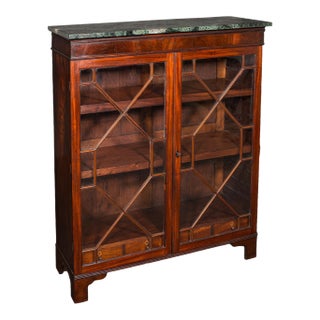 Antique Astragal Glazed Bookcase, English, Display Book Cabinet, Victorian, 1880 For Sale