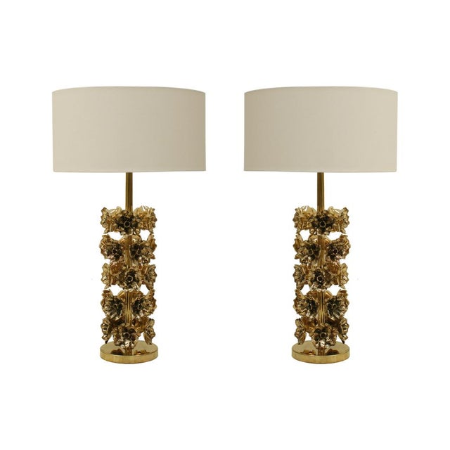 Italian Contemporary Brass Table Lamps, Set of 2 For Sale - Image 9 of 9