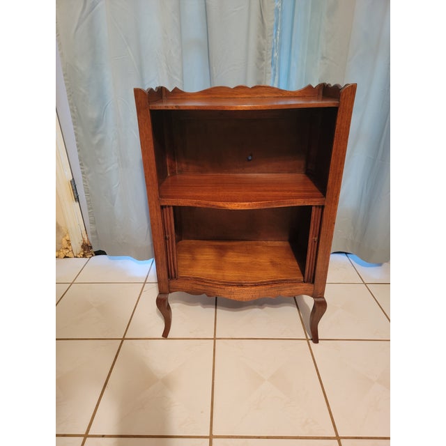 Early 20th Century Tambour Door Wooden Cabinet For Sale - Image 5 of 12