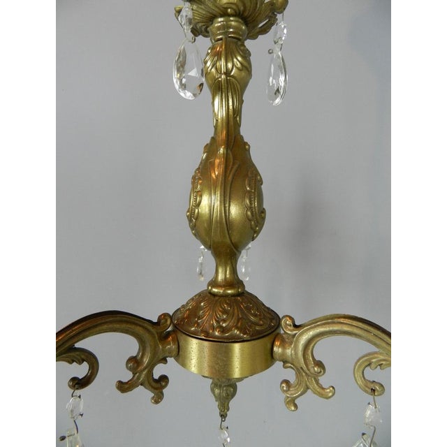 French Chandelier & Wall Sconces, 1950s, Set of 3 For Sale - Image 9 of 15