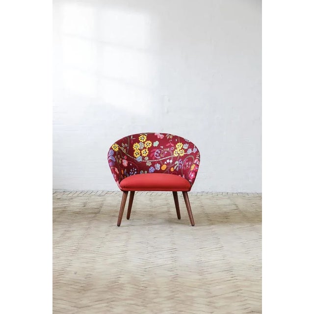 1950s Cocktail Chair with Print by Josef Frank, 1950s For Sale - Image 5 of 5