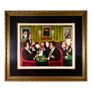 Guy Buffet Poker Night At The Club C. 1990 Reproduction Print