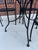 Vintage Wrought Iron Patio Garden Set 6 Chairs 54" Oval Table Minimalist For Sale - Image 10 of 17