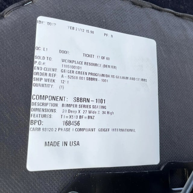 Bumper Desk Chair in Black Mohair Ward Bennett for Geiger International For Sale - Image 12 of 12