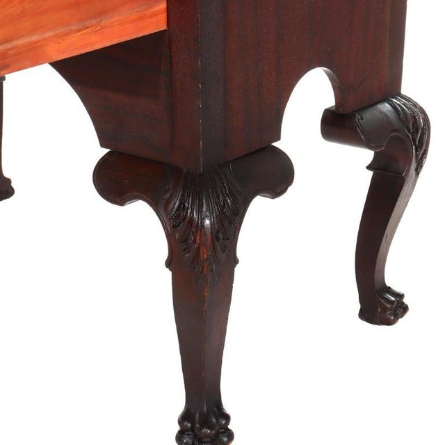 Antique Queen Anne Style Carved Mahogany Bonnet Top High Boy C1900 For Sale - Image 17 of 18
