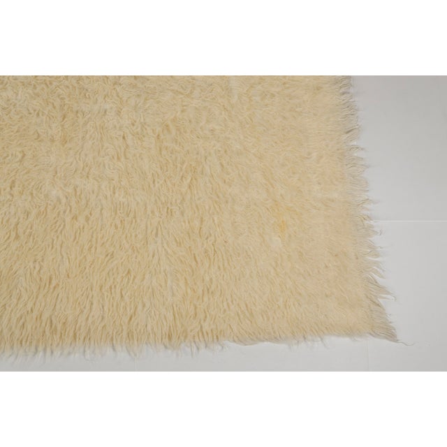 Textile Vintage Angora Wool Rug For Sale - Image 7 of 10